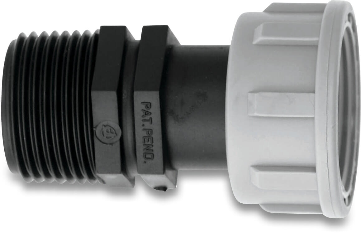 Tavlit Swivel adaptor PP 3/4" female thread x male thread 10bar type with O-ring