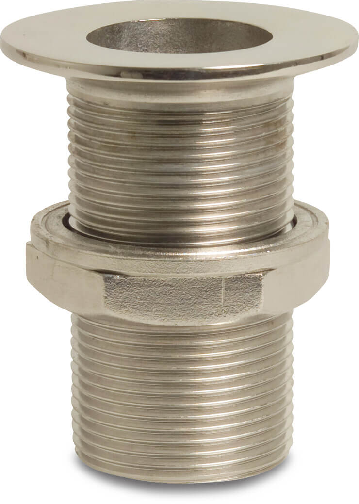 Profec Tank connector stainless steel 316 3/4" male thread type funnel