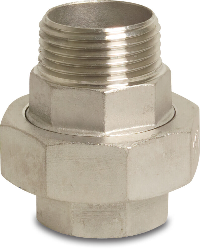 Profec Nr. 341 Union coupler stainless steel 316 1/4" female thread x male thread 16bar type conical