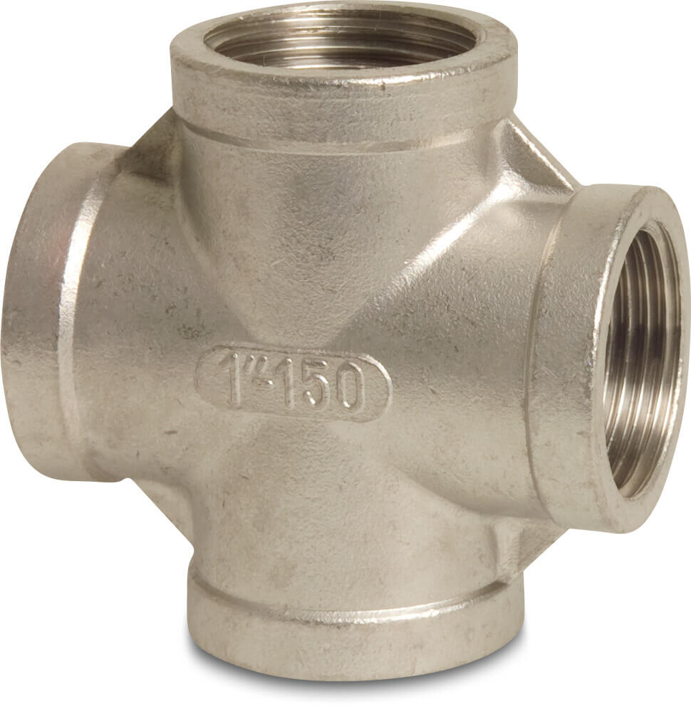 Profec Nr. 180 Kreuzstück Edelstahl 316 1" Innengewinde 16bar