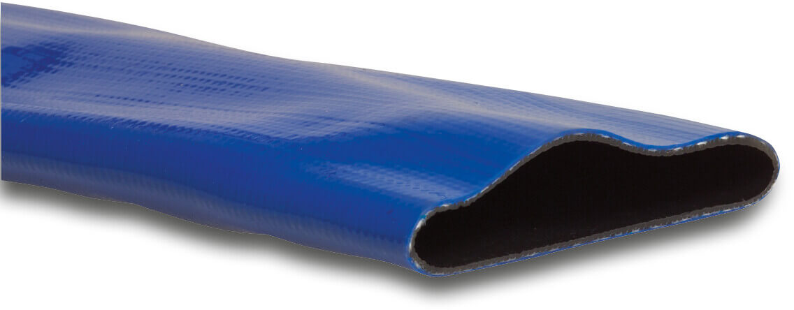 Flat hose PVC 52 mm 6bar dark blue 100m