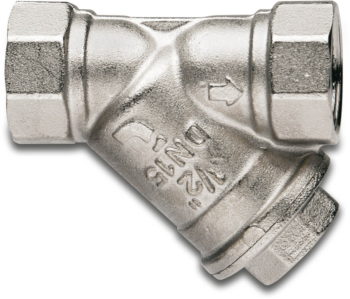 Itap Inline filter brass nickel plated 3/8" female thread 20bar 300micron DN10 stainless steel 304 type 193