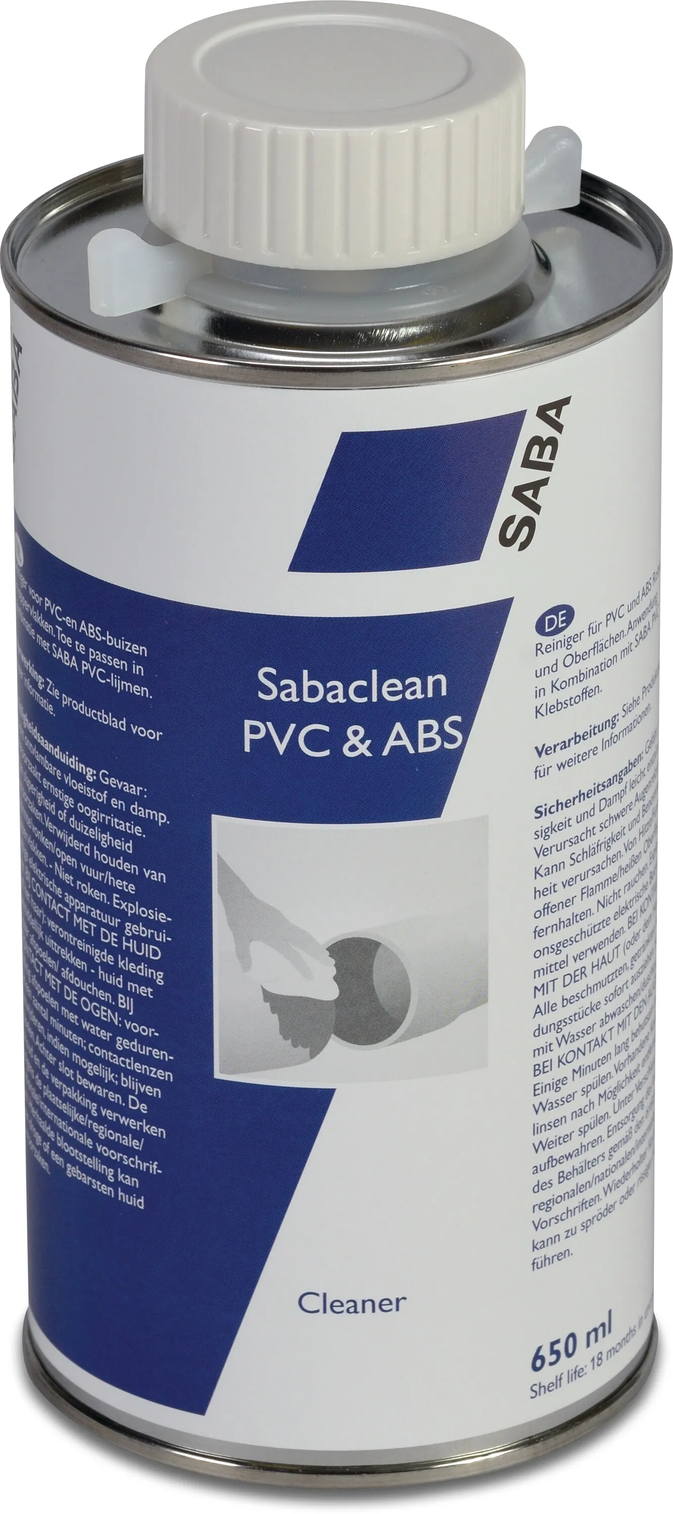 Saba Nettoyant à base de solvant 0,25ltr type Sabaclean PVC & ABS