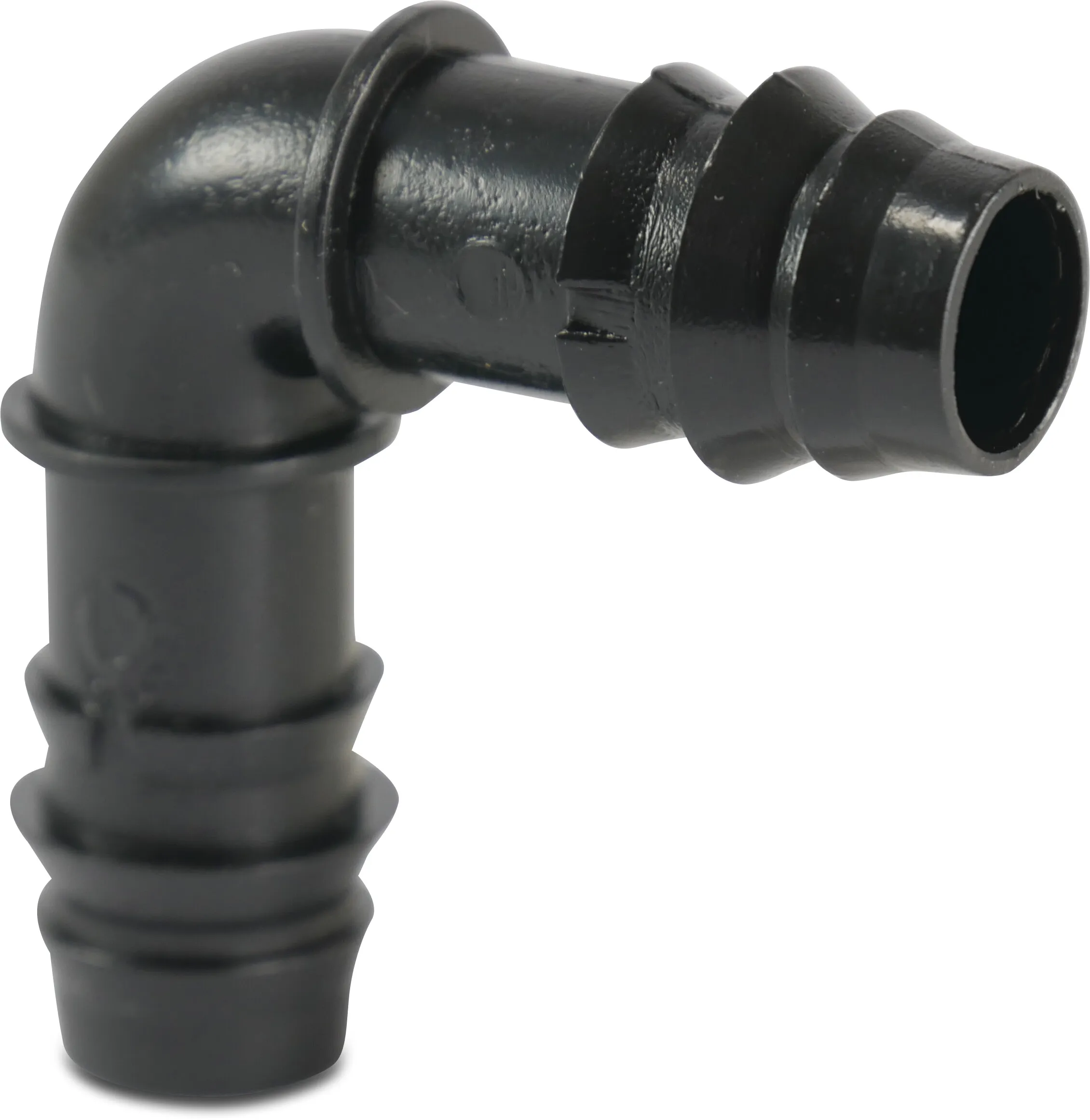 Winkel 90° POM 25 mm Tülle 4bar Schwarz