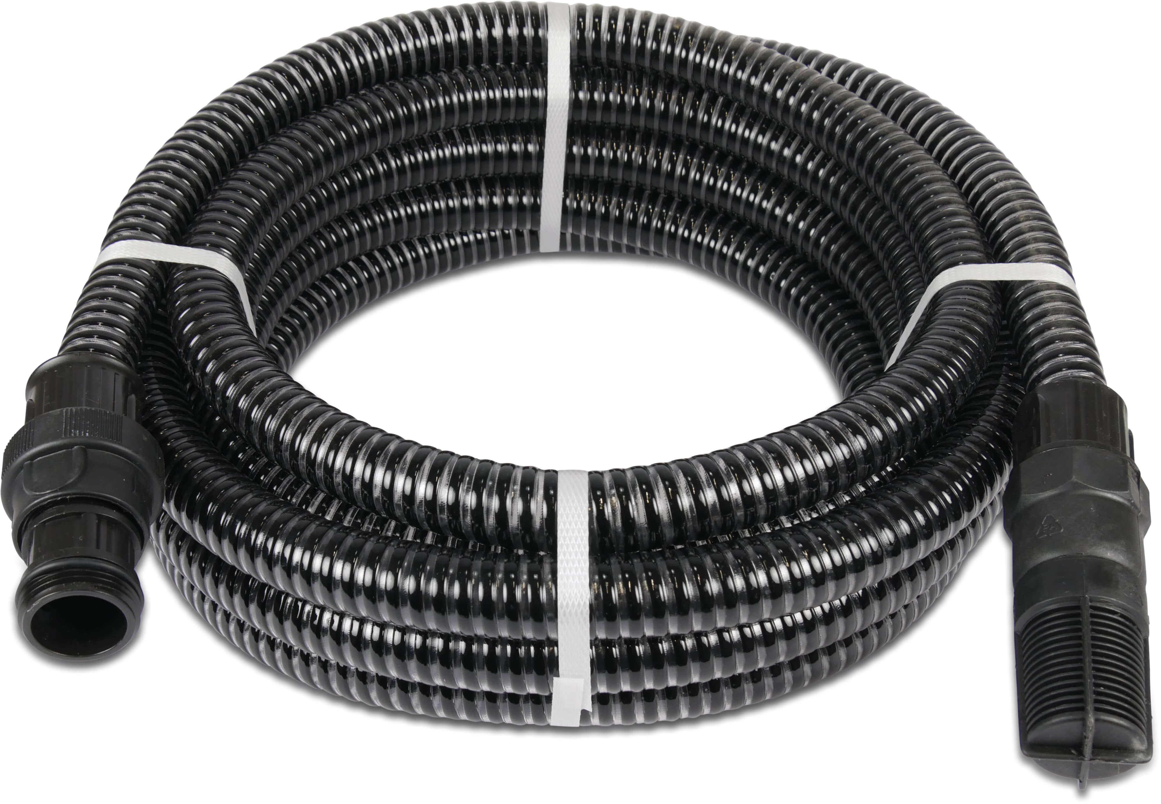Suction hose set PVC 1" male thread 4m