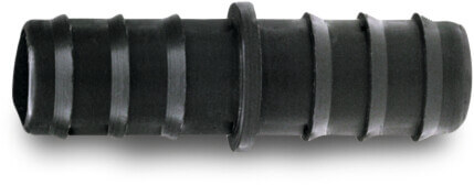 Straight connector PP 16 mm barbed black