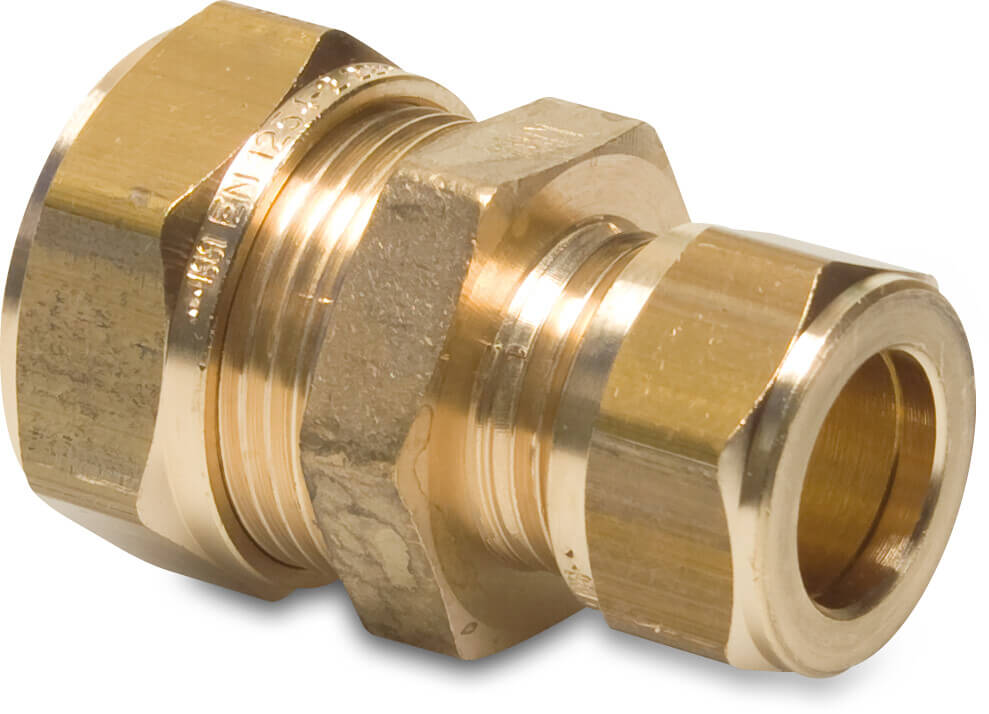 Bonfix Reducer socket brass 12 mm x 10 mm compression KIWA/GASTEC