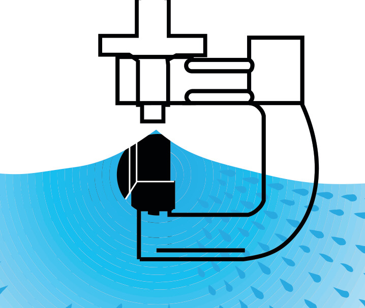 NaanDan Microsproeier kunststof bayonet M 1,6 mm 360° geel type Hadar 7110, inverted