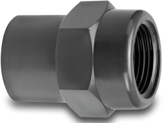 VDL Adaptor bush PVC-U 20 mm x 1/2" spigot x female thread 10bar grey