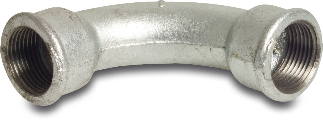 Profec Nr. 2 Bend 90° cast iron galvanised 1/4" female thread 25bar DVGW