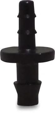 Aftakking PP 4 mm insteek x barbed 4bar zwart
