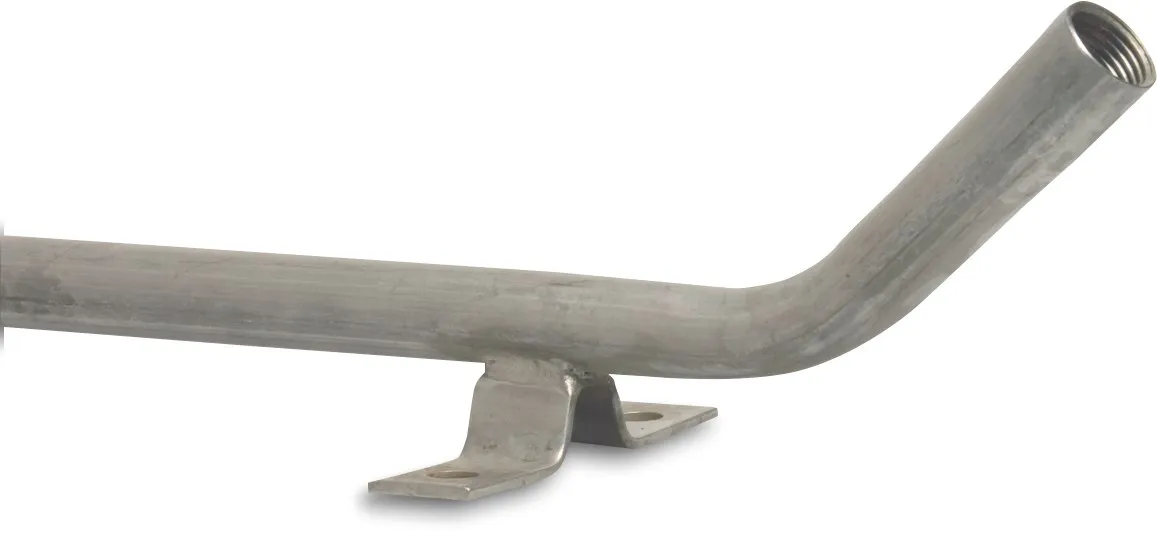Tränkennippelhalter 45° Edelstahl 304 1/2" Außengewinde x Innengewinde 1000 mm