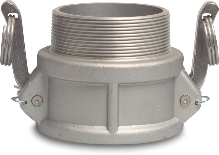 Quick coupler aluminium 3" female part Camlock x male thread 7,5bar type Camlock B