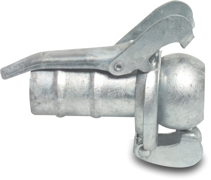 Quick coupler adaptor steel galvanised 50 mm x 50 mm male part Bauer x hose tail type Bauer S77
