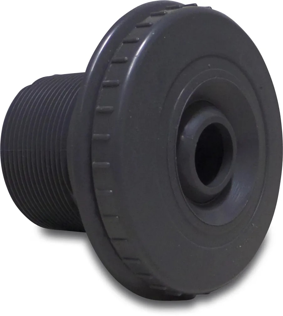 Hayward Adjustable outlet ABS 50 mm x 2" glue socket x male thread dark grey 22 mm nozzle
