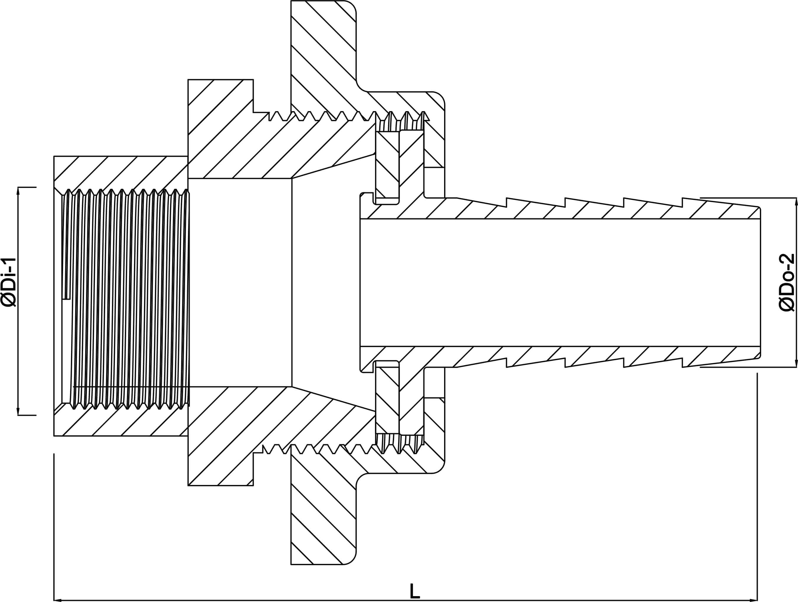 Raccord union laiton 3/4" x 20 mm filetage femelle x embout