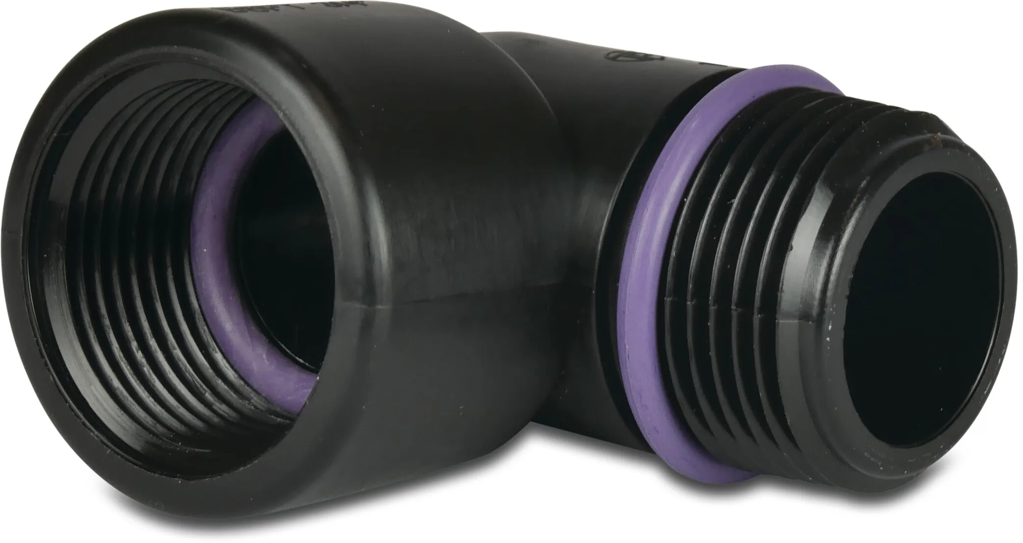 Tavlit Böj 90° PP 1/2" utvändig gänga x invändig gänga 10bar type Self Seal