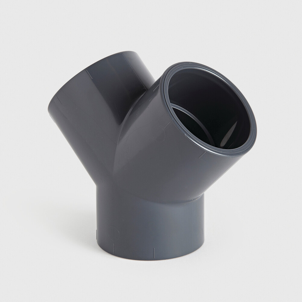 VDL Y-piece PVC-U 63 mm glue socket 16bar grey