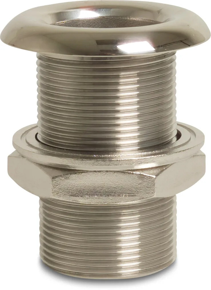 Profec Tank connector stainless steel 316 polished 3/8" male thread type sphere