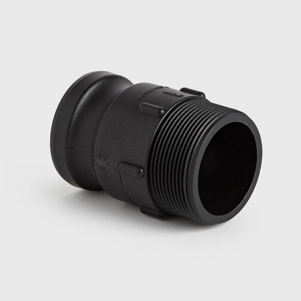 Quick coupler PP 2" male part Camlock x male thread 6bar black type Camlock F