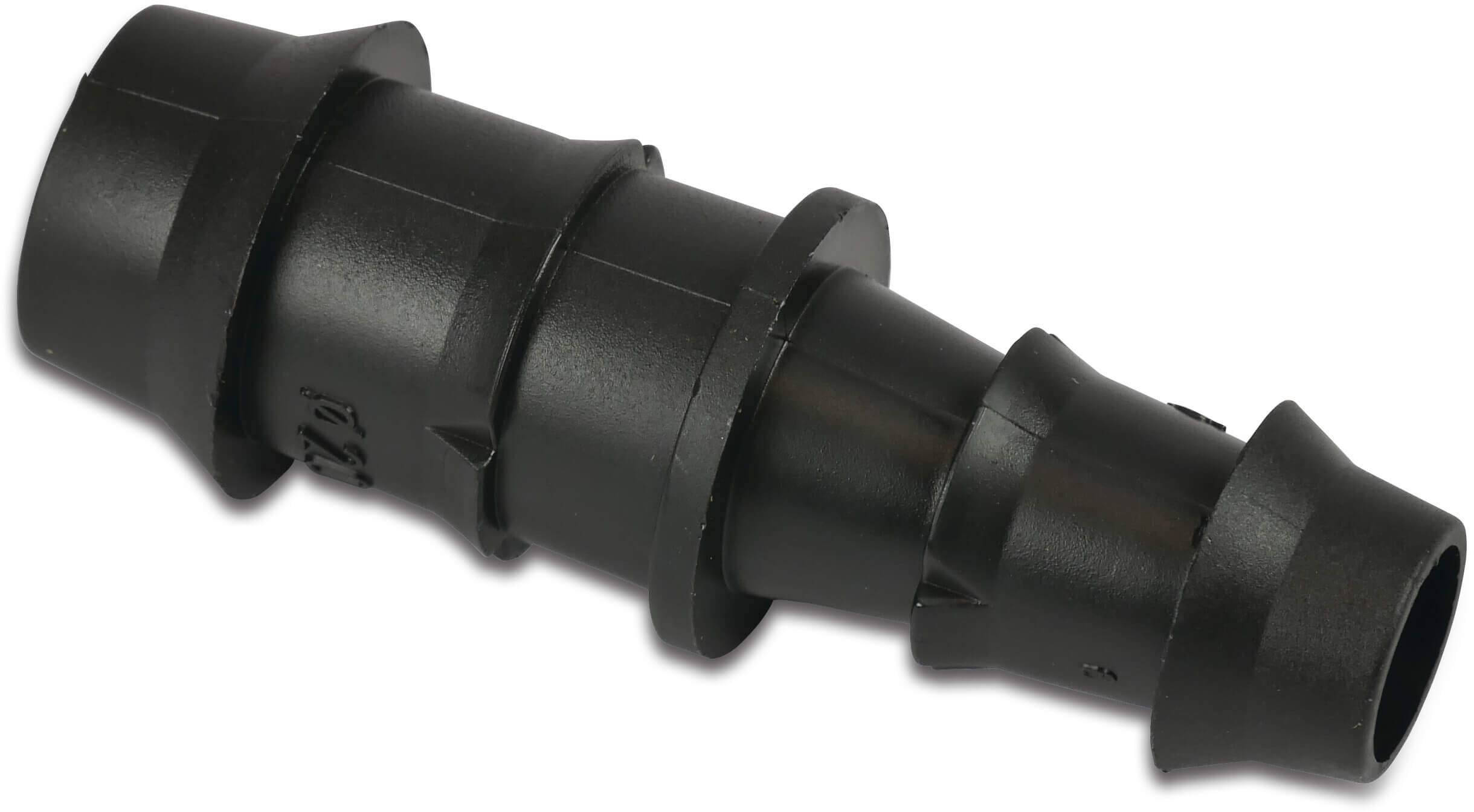 Lige samling PP 20 mm x 16 mm modhage 4bar sort