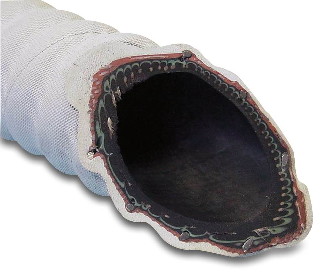 Fekaliënslang EPDM 19 mm x 27 mm x 4,0 mm 6bar 0.8bar wit 20m