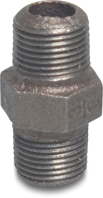 Profec Nr. 280 Nipple cast iron black 1/2" male thread 25bar DVGW