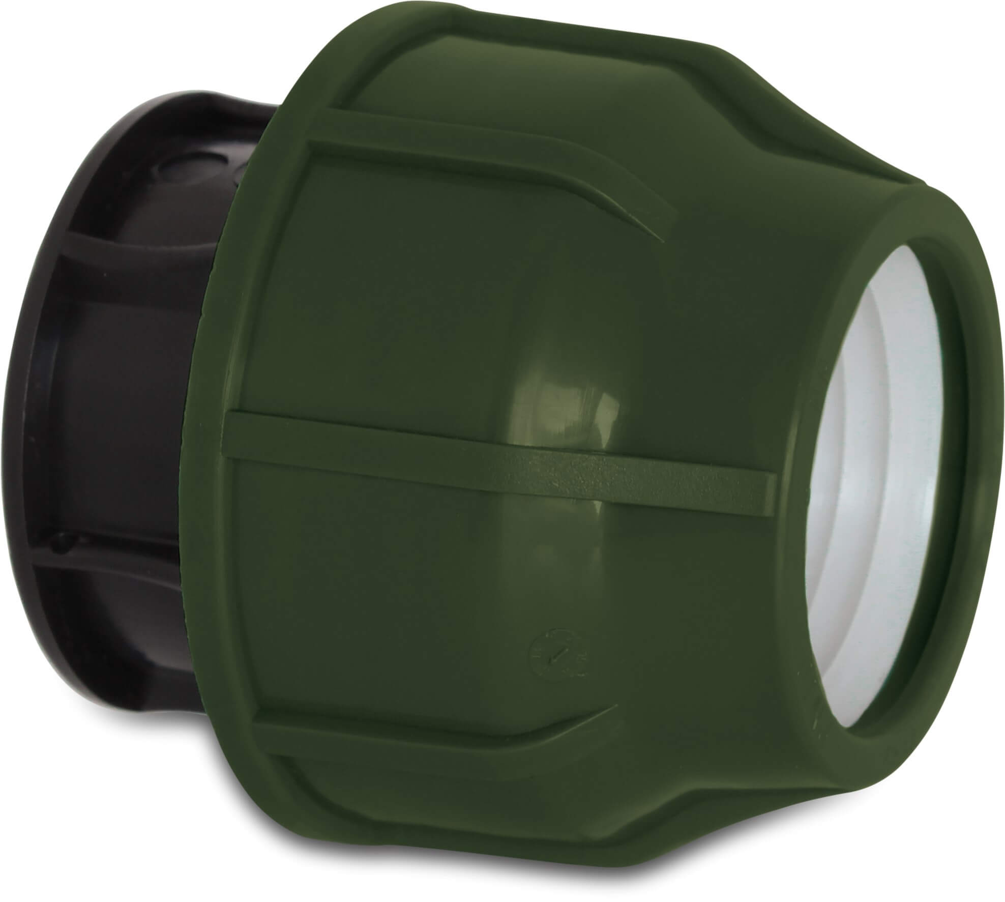 Cap PP 20 mm compression 10bar black/green