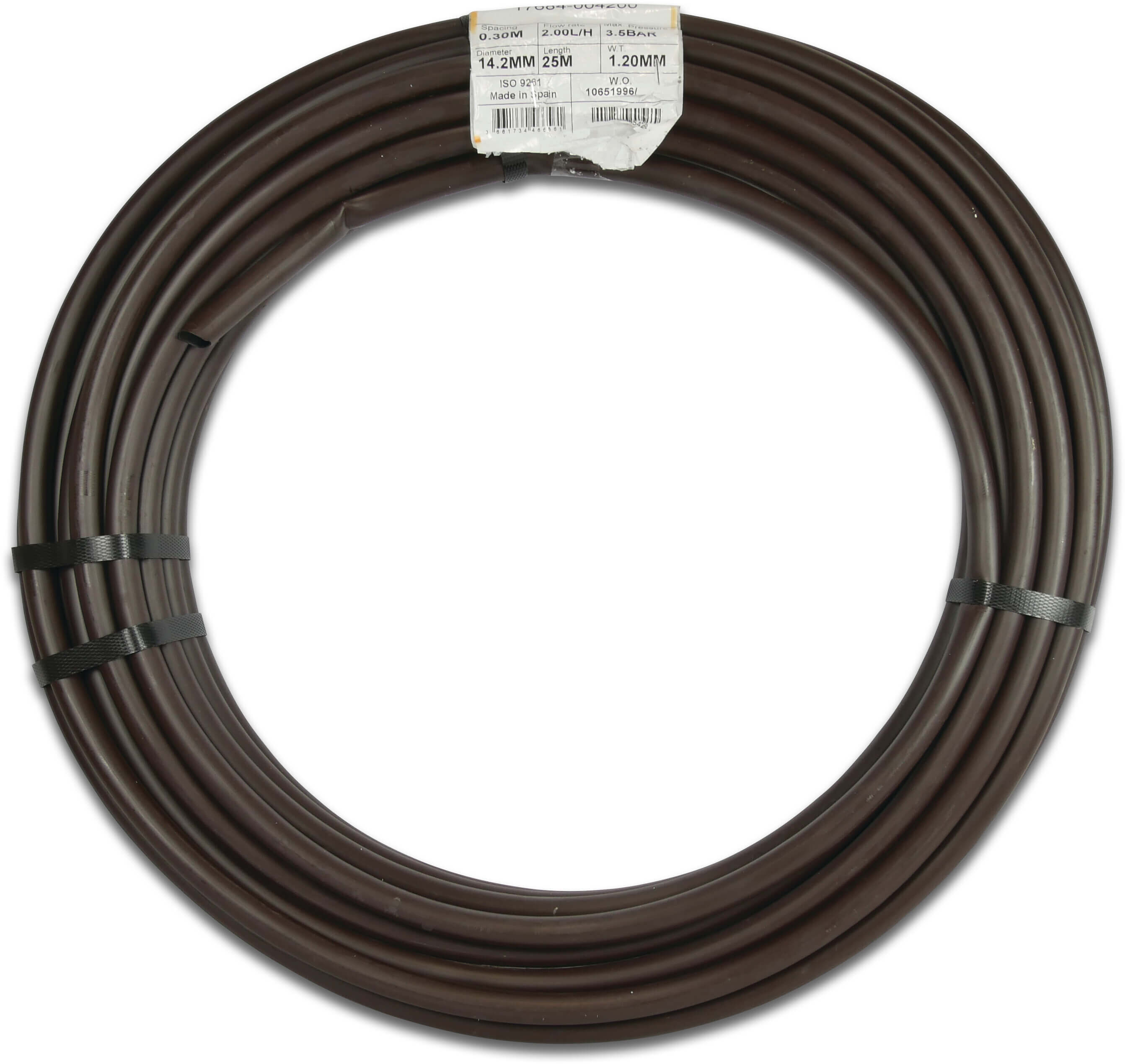 Netafim Tropfschlauch PE 16 mm x 1,2 mm 47mil 2,0ltr/h 30cm Braun 100m Typ Technet 120 PC AS