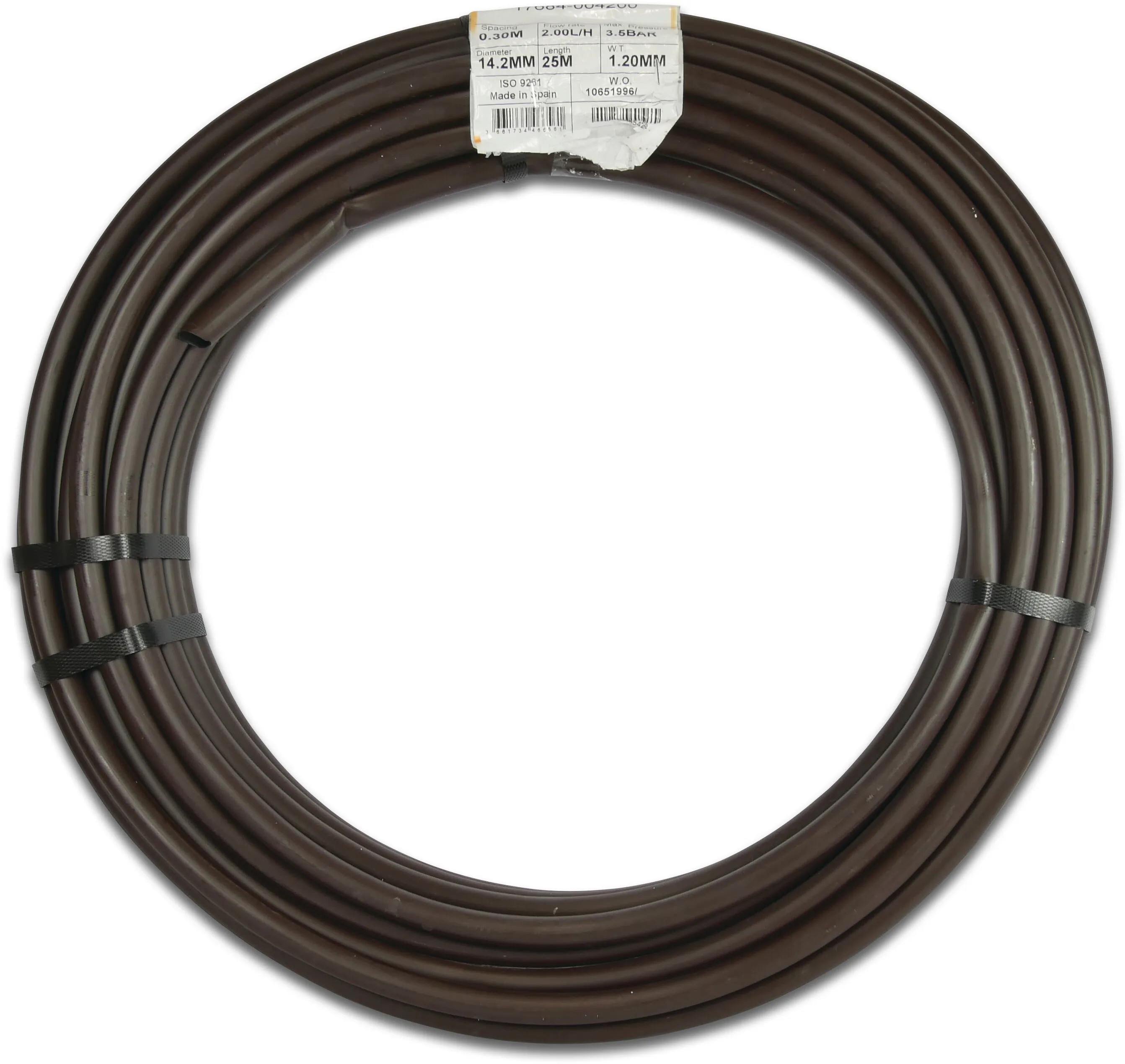 Netafim Drip irrigation hose PE 16 mm x 1,2 mm 47mil 2,0ltr/h 30cm brown 25m type Technet 120 PC AS