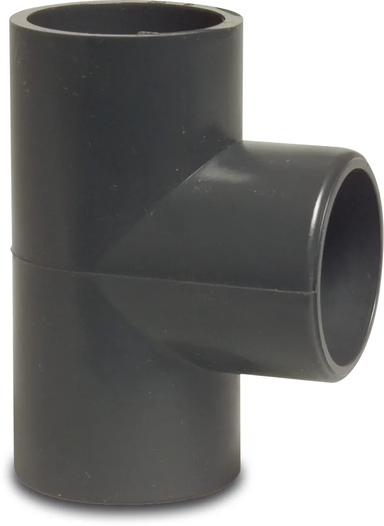 Trójnik 90° PVC-U 20 mm KW 16bar szary