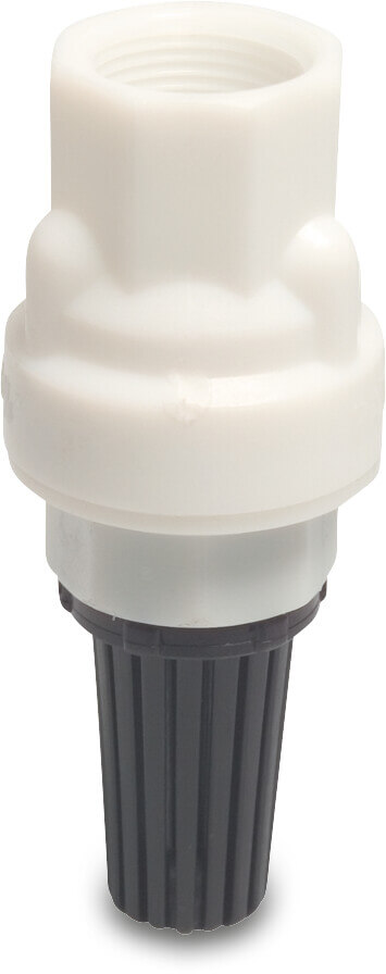 Foot valve spring loaded PA 2" female thread 10bar white type 2730