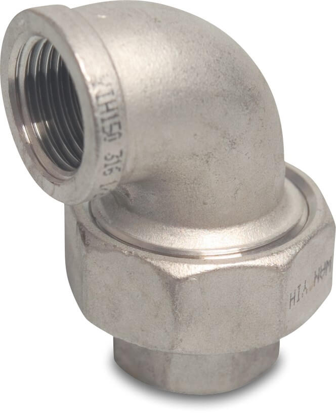 Profec Nr. 96 Union elbow 90° stainless steel 316 1/2" female thread 16bar type conical