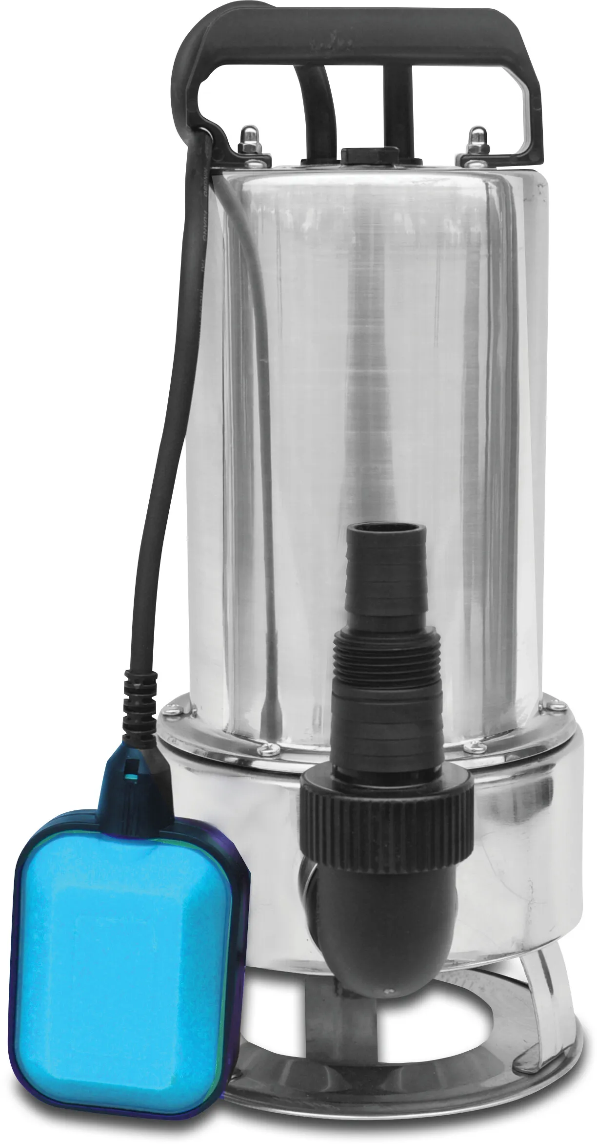 Unterwasserpumpe 1" x 1 1/2" x 1" Schlauchtülle x Außengewinde x Schlauchtülle 1,6A 230VAC Edelstahl Typ IP 550 INOX