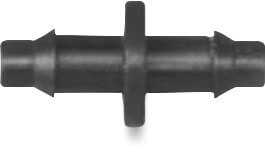NaanDanJain Connector kunststof 4/7 mm barbed zwart