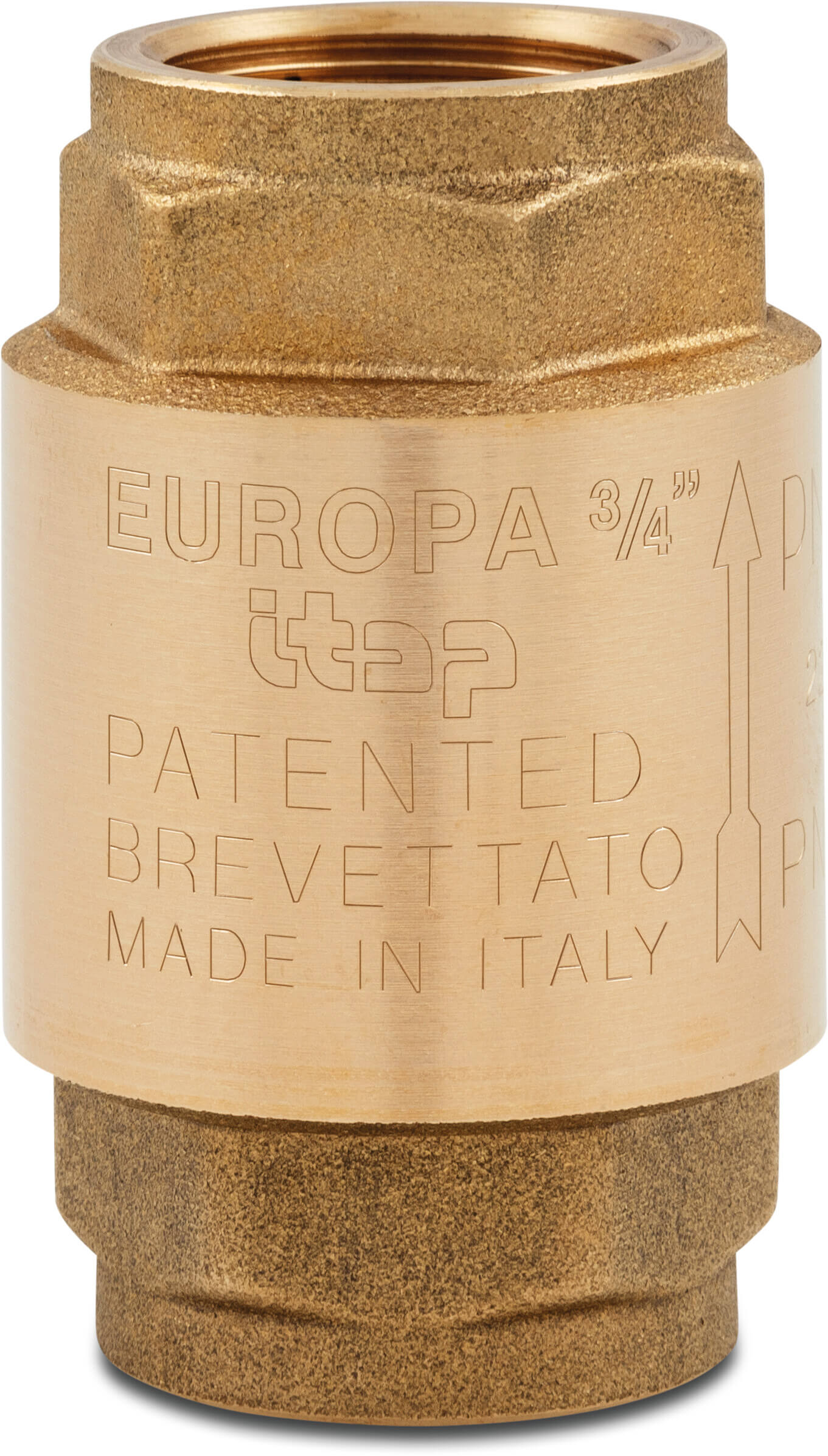 Itap Kontraventil fjederbelastet messing 3/8" indvendig gevind 25bar DN10 type Europa 100