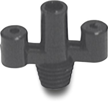 NaanDanJain Butterfly Kunststoff 3/8WW Außengewinde x Taper V-Teil Schwarz