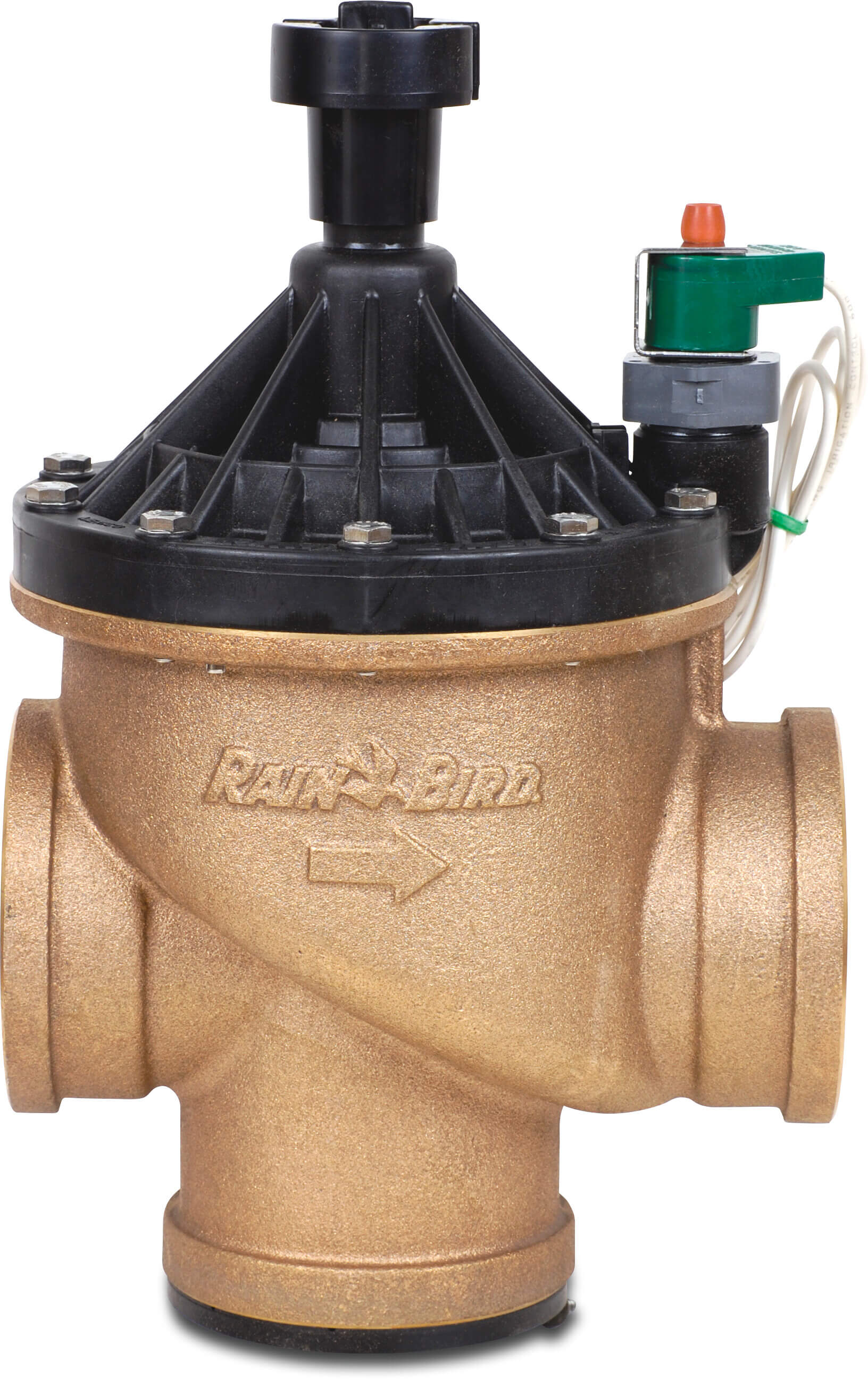 Rain Bird Solenoid globe valve mosiądz/tworzywo sztuczne 3" GW 13.8bar 24VAC czarny type 300BPES