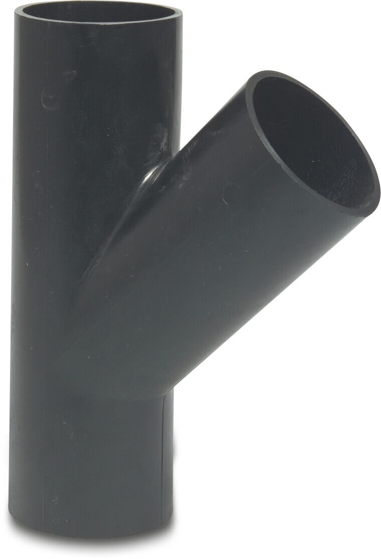 T à 45° PE80 40 mm mâle à souder SDR26 4bar noir