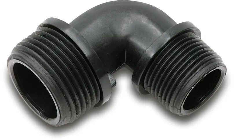 Kolano redukcyjne 90° PP 1" x 1/2" GZ 10bar czarny