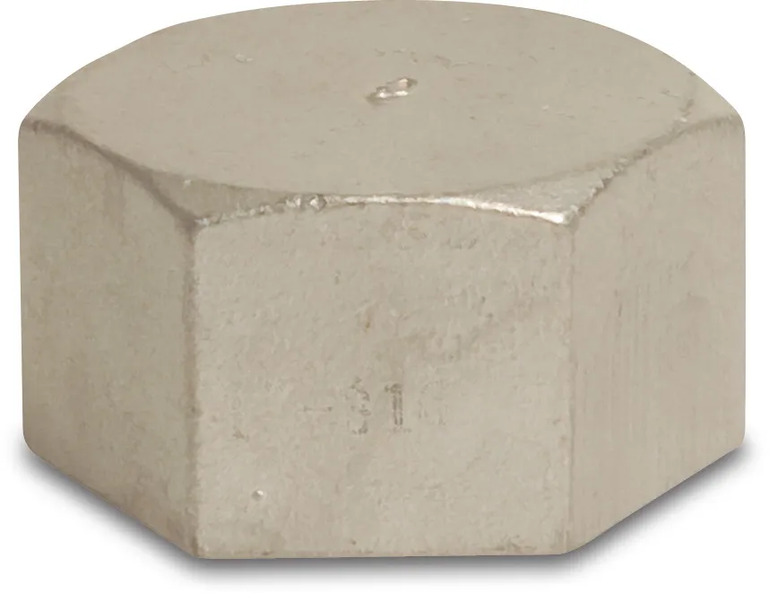 Profec Nr. 300 Cap stainless steel 316 4" female thread 16bar type octagon