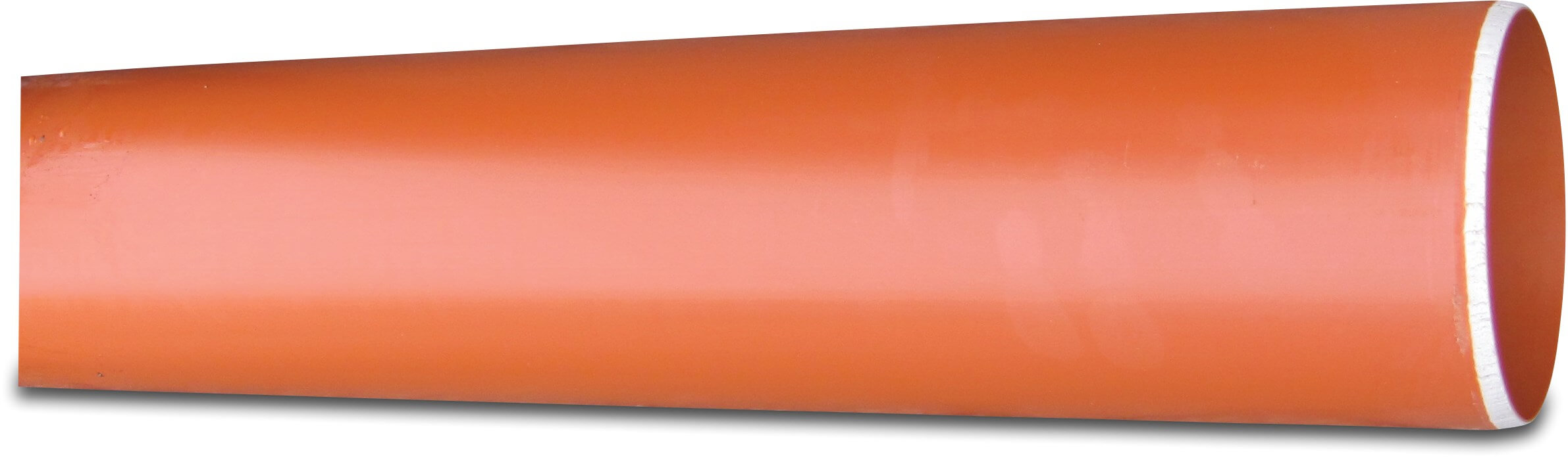 Afvoerbuis PVC-U 110 mm x 3,2 mm SN4 glad roodbruin 5m KOMO/BENOR