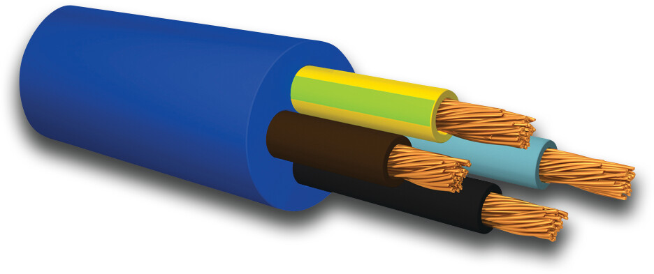 Round cable blue KTW/WRAS type 4 x 1,5 mm² Aquarius 500 m