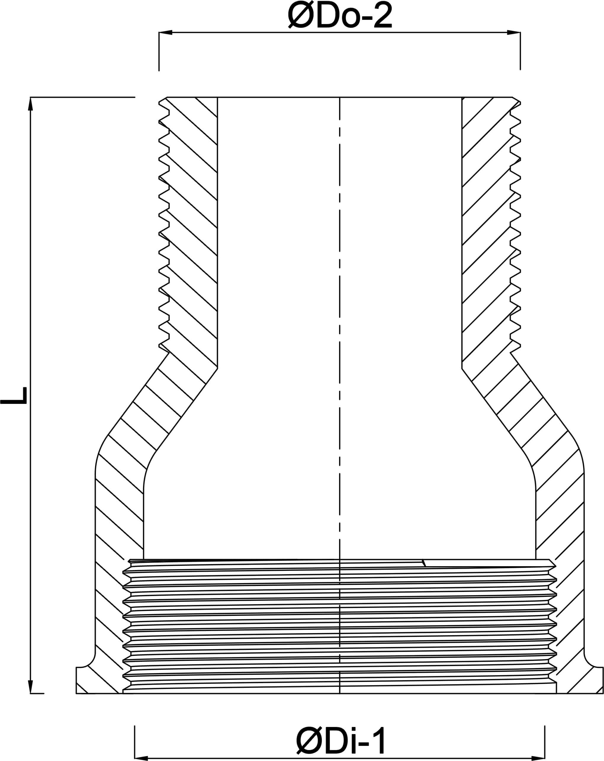 Profec Nr. 246 Soknippel gietijzer gegalvaniseerd 1/2" x 3/8" binnendraad x buitendraad 25bar DVGW