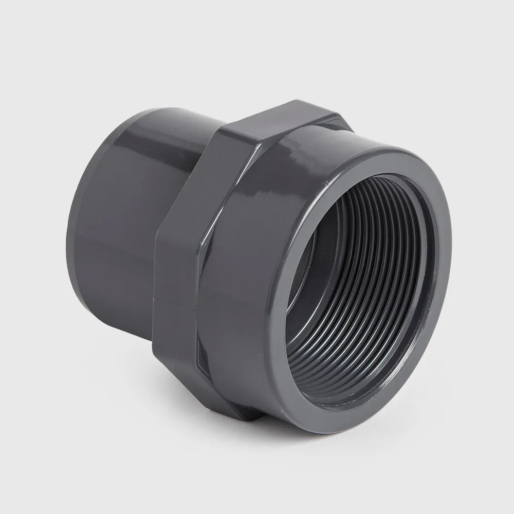 Profec Draadsok PVC-U 32/40 mm x 1" lijmmof/spie x binnendraad 10bar grijs