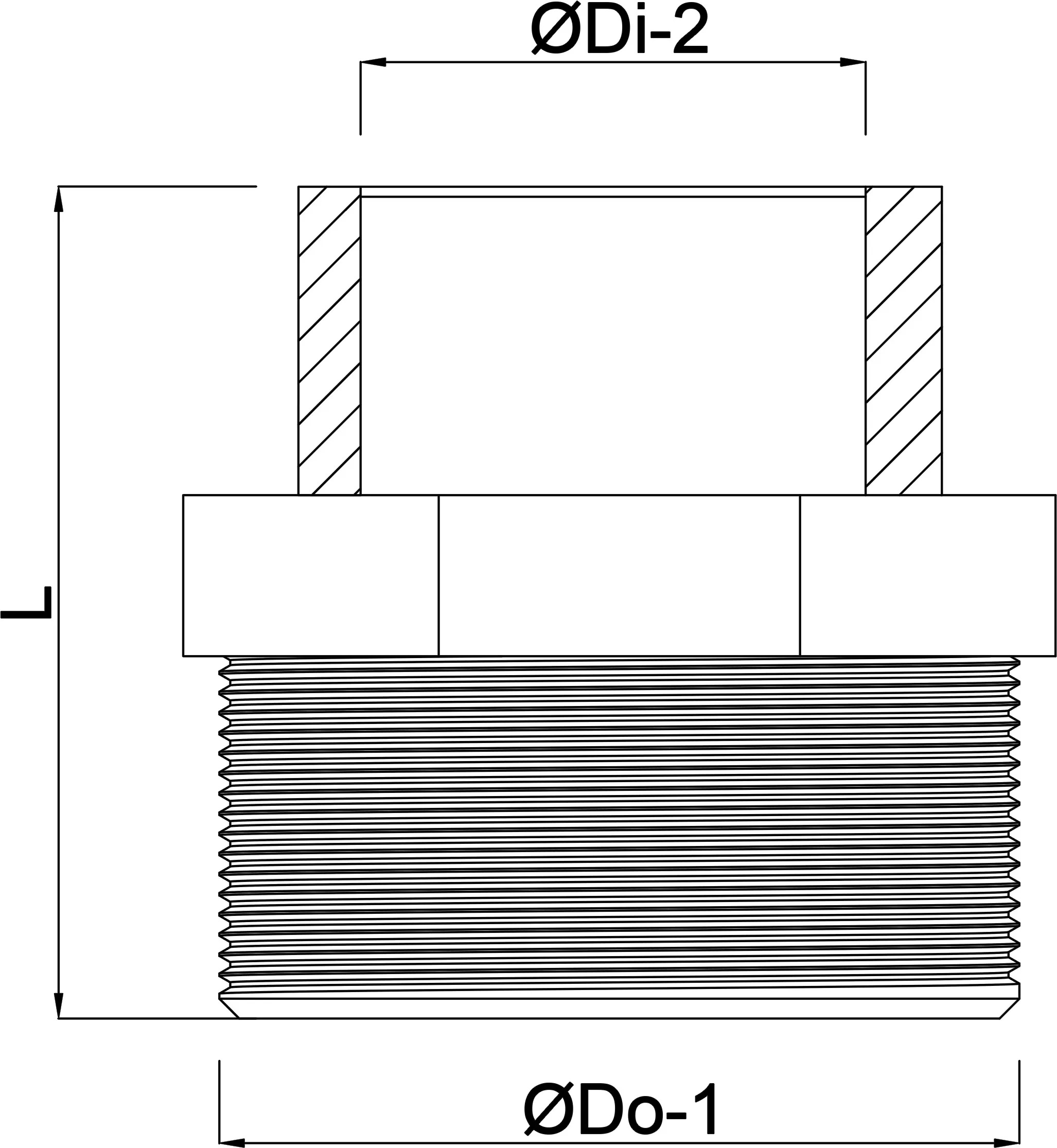 Profec Redukcja z uszczelnieniem stożkowym mosiądz 3/4" x 1" GW x GZ 30bar