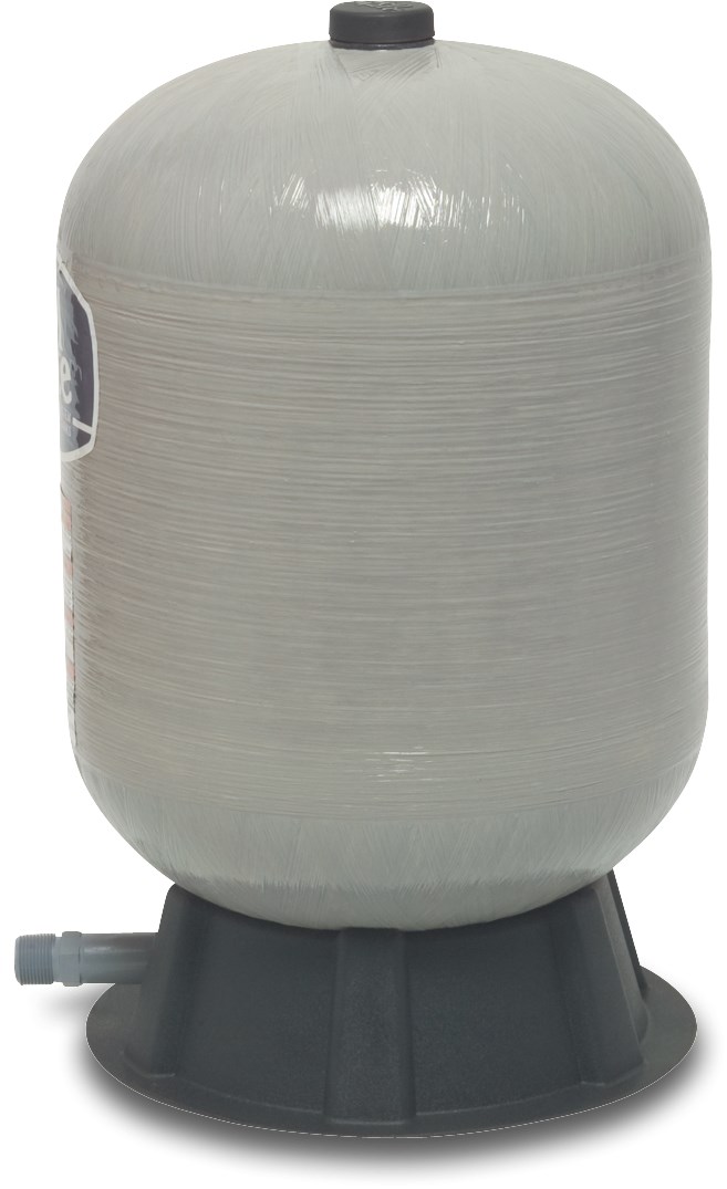 Wellmate Membrane pressure tank polyester 1" male thread 8,5bar grey 60ltr type vertical