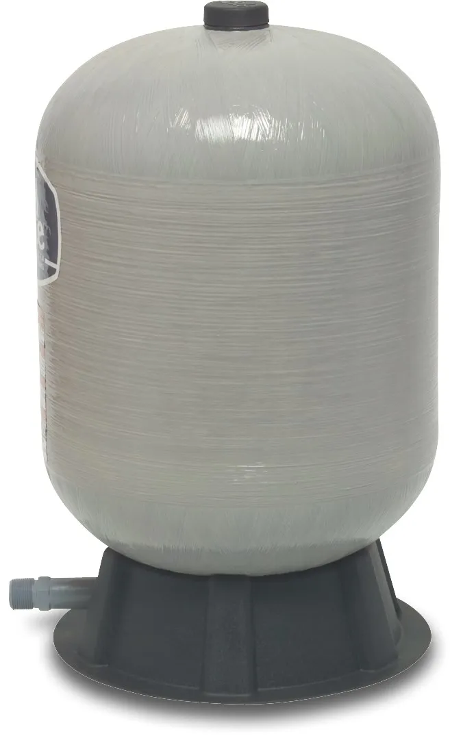 Wellmate Membran Tryktank polyester 1" udvendig gevind 8,5bar grå 60L type lodret