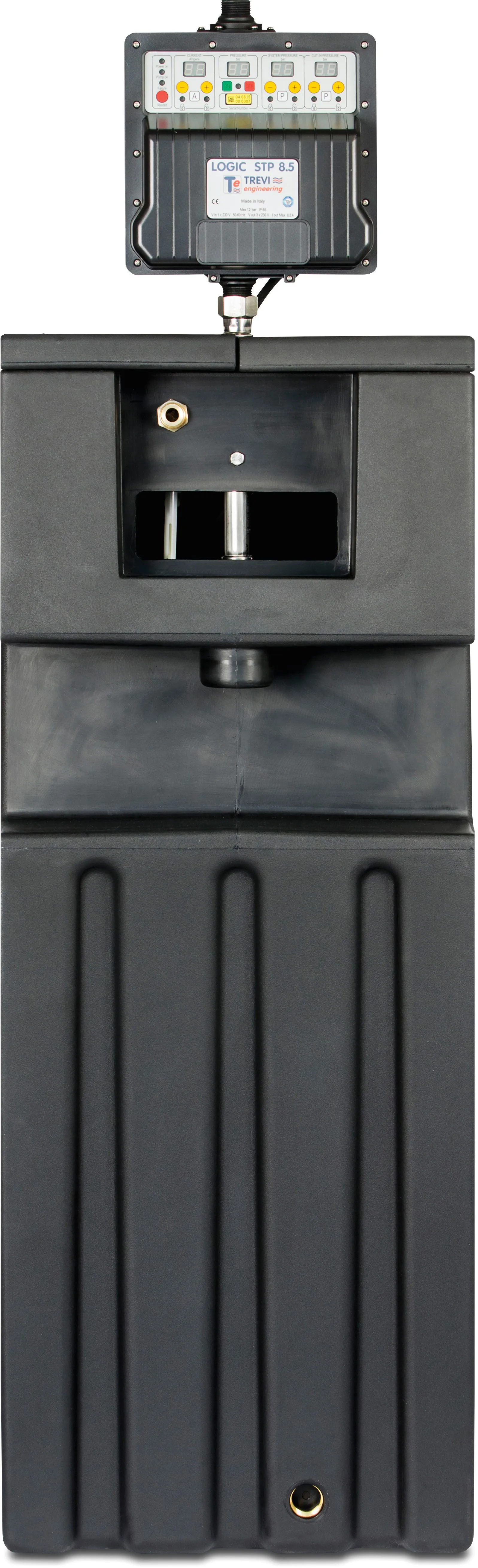 Zulaufbehälter 3/4" x 1" Außengewinde 230VAC BELGAQUA type Combi DSCT mit E-Tech VN5/7T & Logic STP 8.7