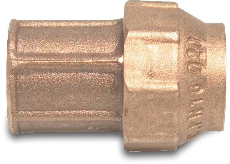 Adaptor socket brass 20 mm x 1/2" compression x female thread 16bar DVGW